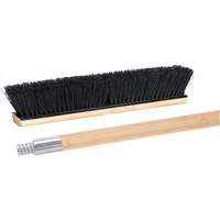 Balai-brosse avec manche &agrave; filetage m&eacute;tallique, 24", Moyen, Soies Tampico The Estey Group