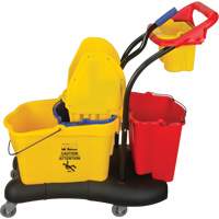 Chariot &agrave; vadrouille multifonction, Pression vers le bas, 9,5 gal. US (38 pintes), Jaune The Estey Group