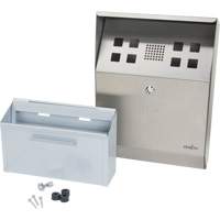 Smoking Receptacle, Wall-Mount, Stainless Steel, 1.6 Litres Capacity, 13-4/5" Height The Estey Group