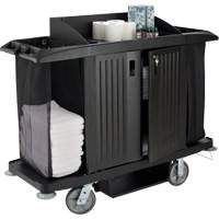 Chariot pleine grandeur pour l'entretien m&eacute;nager de bureau avec porte The Estey Group