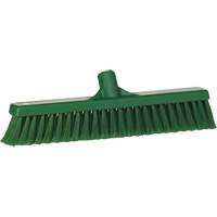 Fine Particle Push Broom, Fine/Split Bristles, 16-1/4", Polypropylene, Green The Estey Group