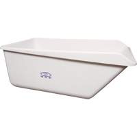 Angled Dump Tub with Drain, Plastic, White The Estey Group