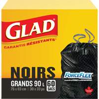 90L Garbage Bags, Regular, 30" W x 33" L, Black The Estey Group