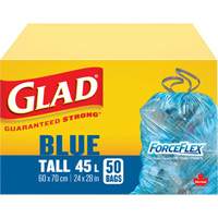 45L Recycling Bags, Regular, 24" W x 28" L, Blue The Estey Group