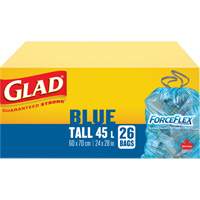 45L Recycling Bags, Regular, 24" W x 28" L, Blue The Estey Group