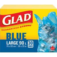 45L Recycling Bags, Regular, 30" W x 33" L, Blue The Estey Group
