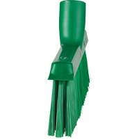Dustpan Broom with Angled Thread, Medium Bristles, 10", Polyester, Green The Estey Group