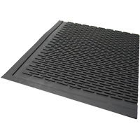 Tapis dext&eacute;rieur, Caoutchouc, Grattoir Type, Motif Plein, 3' x 5', Noir The Estey Group