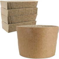 Manchons Kraft pour gobelet de caf&eacute;, Papier, 12 oz - 20 oz, Brun The Estey Group