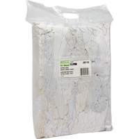 Recycled Material Wiping Rags, Cotton, White, 10 lbs. The Estey Group