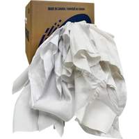 Recycled Wiping Rags, Cotton, White, 10 lbs. The Estey Group