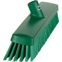 Push Broom Head, Fine/Stiff Bristles, 16-1/2", Polyester/Polypropylene, Green The Estey Group