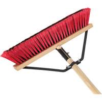 Push Broom with Braced Handle, 18", Medium, PVC Bristles The Estey Group