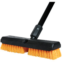 Cleaning Brush with Handle, 10" L, Polypropylene Bristles, Black/Red The Estey Group