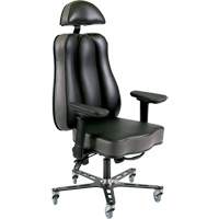 Synergo II 24h Ergonomic Chair, Vinyl, Black/Grey, 350 lbs. Capacity The Estey Group