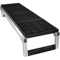FOUNDATION Open Drainage Modular Aluminum Work Platform Kit, 18" W x 72" D, 400 lbs. Capacity, All-Welded The Estey Group
