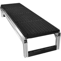 FOUNDATION Diamond-Plate Traction Modular Aluminum Work Platform Kit, 18" W x 72" D, 400 lbs. Capacity, All-Welded The Estey Group