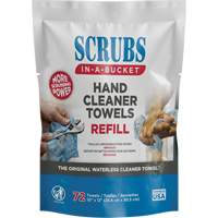 Hand Cleaner Towels Refill Pack, 72 Wipes, 10" x 12" The Estey Group