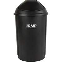 Half-Round Garbage Bin with Lid, Polyethylene, 21 US gal. The Estey Group