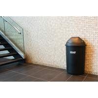 Half-Round Garbage Bin, Polyethylene, 21 US gal. The Estey Group