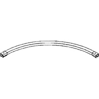 90° Curved Curtain Partition Track with Splicers, 3' L The Estey Group