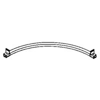 Beam Mounted 90° Curved Curtain Partition Track, 3' L The Estey Group