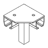 Floor Mount Curtain Partition 90° Corner Connector The Estey Group
