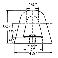 D&eacute;fenses de quai en caoutchouc refoul&eacute;, Caoutchouc, 4-1/2" la x 12" lo x 3-3/4" p The Estey Group