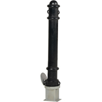Bornes d&eacute;coratives amovibles, Acier, 40" h x 4-1/2" la, Noir The Estey Group