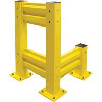 Industrial Safety Guard Rail, Steel, 19" L x 12" H, Safety Yellow The Estey Group