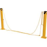 Syst&egrave;me de bornes de protection et chaînes pour quai, Acier, 42" h x 6-5/8" la, Jaune The Estey Group
