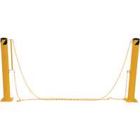 Syst&egrave;me de bornes de protection et chaînes pour quai, Acier, 42" h x 6-5/8" la, Jaune The Estey Group