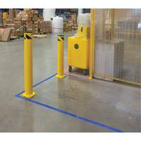 Butoir de s&eacute;curit&eacute;, Acier, 42" h x 5-1/2" la, Jaune The Estey Group