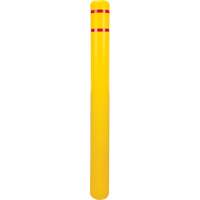 Polyethylene Bollard Cover, 4-1/2" Dia. x 52" L, Red/Yellow The Estey Group