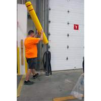 Polyethylene Bollard Cover, 6-5/8" Dia. x 60" L, Red/Yellow The Estey Group