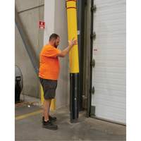 Polyethylene Bollard Cover, 6-5/8" Dia. x 60" L, Red/Yellow The Estey Group