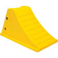 Cales de roue avec surface antid&eacute;rapante en aluminium, Polyur&eacute;thane, Jaune s&eacute;curit&eacute; OSHA, 11-1/4" la x 21" p x 12-1/4" h The Estey Group