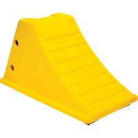 Wheel Chocks with Rubber Tread, Polyurethane, Yellow, 11-1/4" W x 21" D x 12-1/4" H The Estey Group