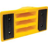 Wheel Chocks with Rubber Tread, Polyurethane, Yellow, 11-1/4" W x 21" D x 12-1/4" H The Estey Group