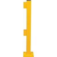 End Post for Light-Duty Guard Rails, Steel, 42" H, Safety Yellow The Estey Group