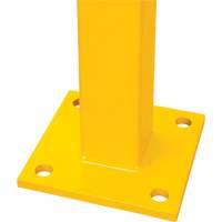 Corner Post for Light-Duty Guard Rails, Steel, 42" H, Safety Yellow The Estey Group