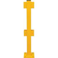 In-Line Post for Light-Duty Guard Rails, Steel, 42" H, Safety Yellow The Estey Group