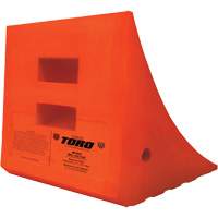 70 Ton Large Equipment Wheel Chock, Urethane, Orange The Estey Group