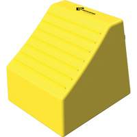 Checkers Safety Heavy-Duty Ultra Class Mining Wheel Chock without Bracket, HDPE, Yellow, 14-1/2" W x 17-1/2" D x 16" H The Estey Group