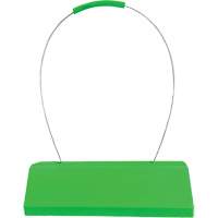 Checkers Safety SafeRay  Aircraft Wheel Chock with Ergonomic Cable Handle, Urethane, Fluorescent Green, 24" W x 8" D x 6" H The Estey Group