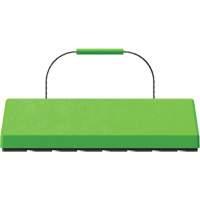 Checkers Safety SafeRay  Aircraft Wheel Chock with Cable Handle & Rubber Pad, Urethane, Fluorescent Green, 24" W x 8" D x 6" H The Estey Group