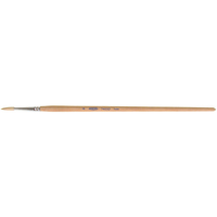 Pinceau de forme ronde en soies blanches pures pour marquage, Largeur de la brosse de 3/16", Soie blanche, Manche &agrave; Bois The Estey Group