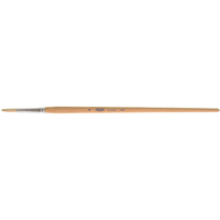 Pinceau de forme ronde en soies blanches pures pour marquage, Largeur de la brosse de 7/32", Soie blanche, Manche &agrave; Bois The Estey Group