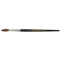 Pinceau pointu &agrave; soies noires pour artiste, Largeur de la brosse de 5,7 mm, Soie de chameau, Manche &agrave; Bois The Estey Group