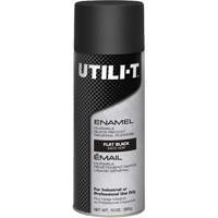 Peinture-&eacute;mail en a&eacute;rosol polyvalent UTILI-T, Noir, Fini mat profond, 10 oz/283 g, Canette a&eacute;rosol The Estey Group